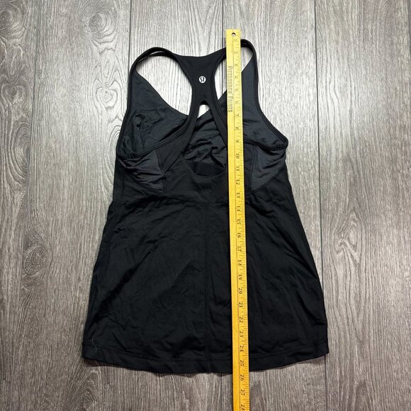 Lululemon Get Fit Black Strap Back Tank Top Medium Gym - Picture 5 of 7